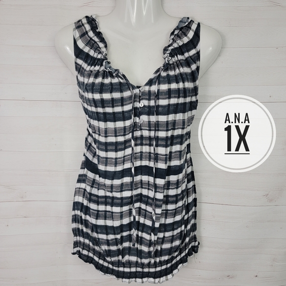 1X a.n.a Black Tank Top - Picture 1 of 6